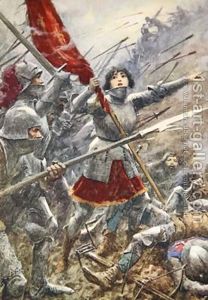 Joan-Of-Arc-Leading-Her-Men-Holding-The-Standard